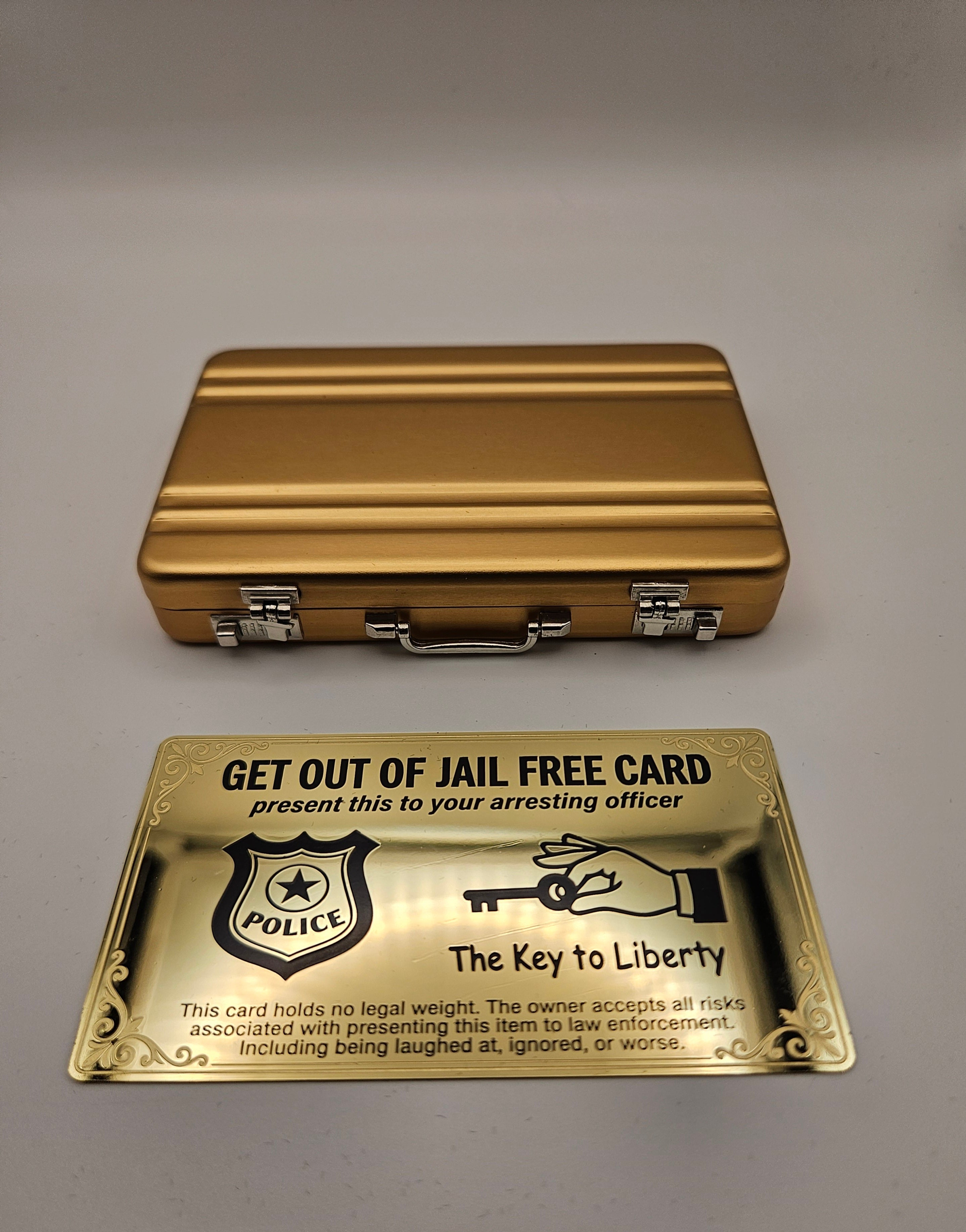 Stainless Steel Jail Card + Mini Briefcase Cardholder