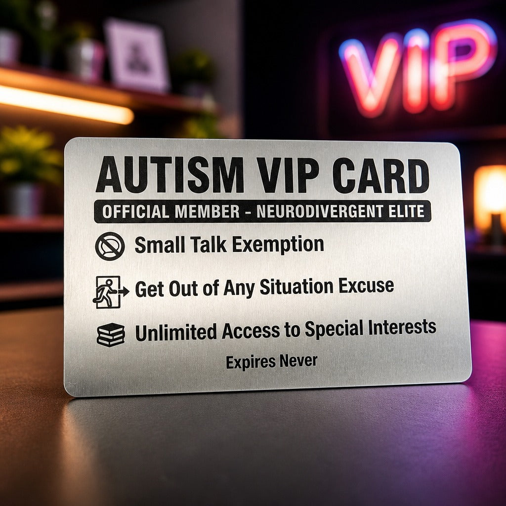 Stainless Steel Autism VIP Card Solo